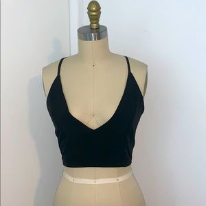 black strappy crop - worn once